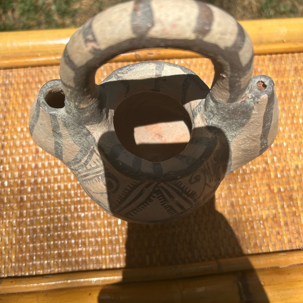 Handcrafted Clay Pot with Handle - Picture 2 of 7